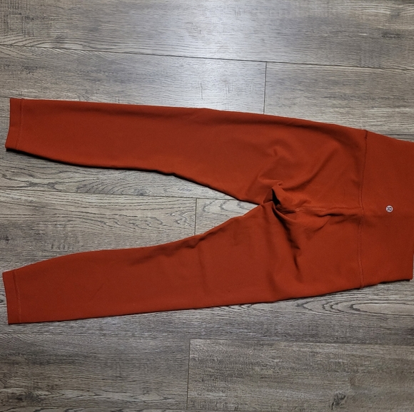 Lululemon Wunder Train Leggings 25" size 6 Aztec brick Orange EUC - Picture 3 of 4